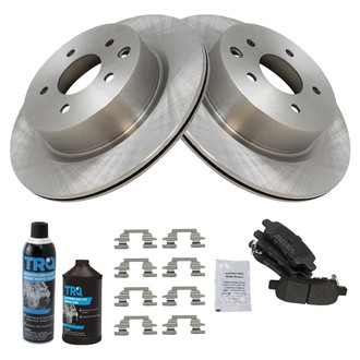 TRQ® - Rear Disc Brake Kit with Semi-Metallic Pads