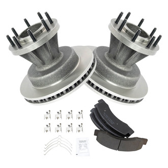 TRQ® - Front Disc Brake Kit with Semi-Metallic Pads