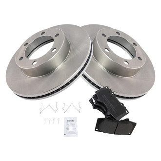 TRQ® - Front Disc Brake Kit with Semi-Metallic Pads