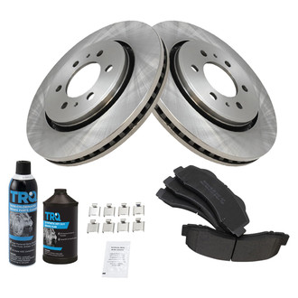 TRQ® - Front Disc Brake Kit with Semi-Metallic Pads