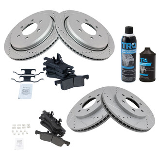 TRQ® - Performance Semi-Metallic Front and Rear Brake Kit