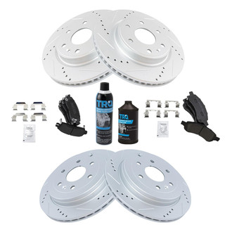 TRQ® - Performance Semi-Metallic Front and Rear Brake Kit