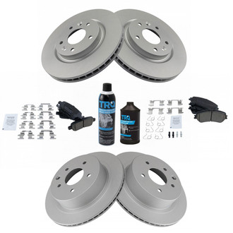 TRQ® - Front and Rear Disc Brake Kit with Ceramic Pads
