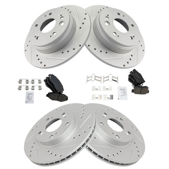 TRQ® - Performance Ceramic Front and Rear Brake Kit