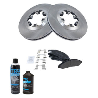 TRQ® - Front Disc Brake Kit with Semi-Metallic Pads