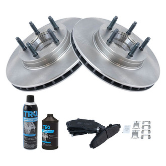 TRQ® - Front Disc Brake Kit with Semi-Metallic Pads