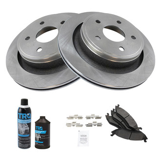 TRQ® - Rear Disc Brake Kit with Semi-Metallic Pads