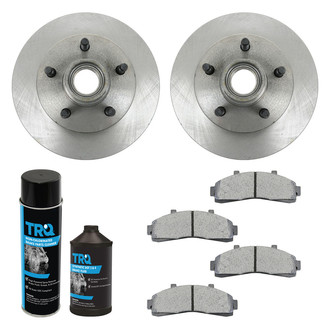 TRQ® - Front Disc Brake Kit with Semi-Metallic Pads