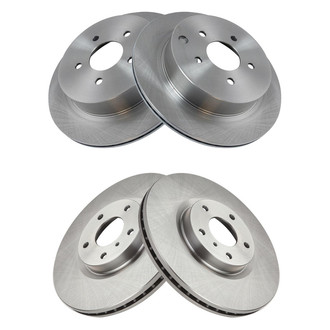 TRQ® - Front and Rear Disc Brake Kit with Ceramic Pads