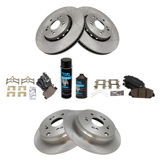 TRQ® - Front and Rear Disc Brake Kit with Ceramic Pads