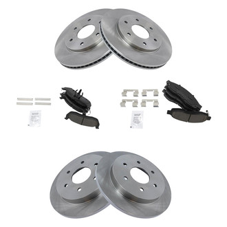 TRQ® - Front and Rear Disc Brake Kit with Ceramic Pads