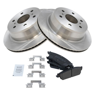 TRQ® - Rear Disc Brake Kit with Semi-Metallic Pads