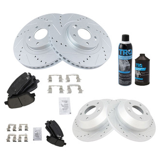 TRQ® - Performance Ceramic Front and Rear Brake Kit