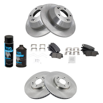 TRQ® - Front and Rear Disc Brake Kit with Ceramic Pads