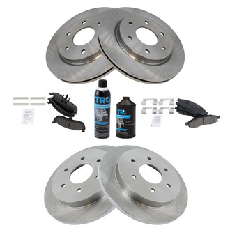 TRQ® - Front and Rear Disc Brake Kit with Ceramic Pads
