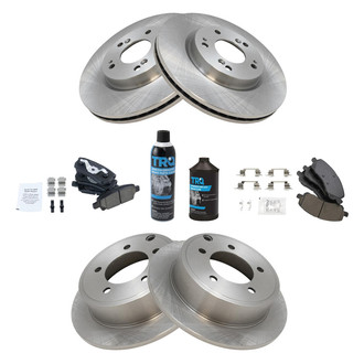 TRQ® - Front and Rear Disc Brake Kit with Ceramic Pads