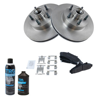 TRQ® - Front Disc Brake Kit with Semi-Metallic Pads