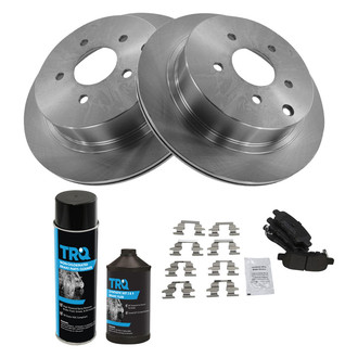 TRQ® - Rear Disc Brake Kit with Semi-Metallic Pads