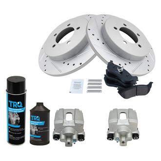 TRQ® - Performance Ceramic Rear Brake Kit with Calipers