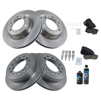 TRQ® - Front and Rear Disc Brake Kit with Ceramic Pads