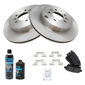 TRQ® - Rear Disc Brake Kit with Semi-Metallic Pads