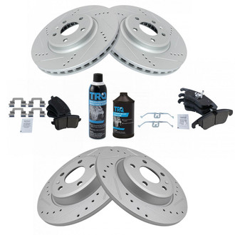 TRQ® - Performance Ceramic Front and Rear Brake Kit