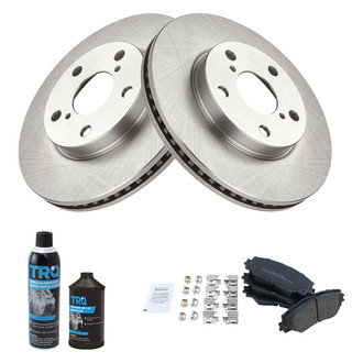 TRQ® - Front Disc Brake Kit with Semi-Metallic Pads