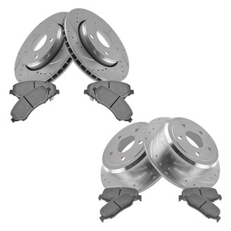 TRQ® - Performance Ceramic Front and Rear Brake Kit