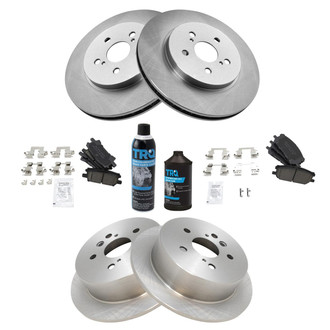 TRQ® - Front and Rear Disc Brake Kit with Ceramic Pads