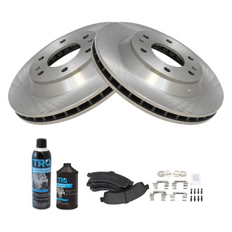 TRQ® - Front Disc Brake Kit with Semi-Metallic Pads