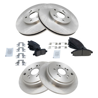 TRQ® - Front and Rear Disc Brake Kit with Ceramic Pads