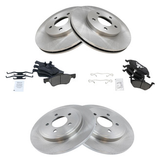 TRQ® - Front and Rear Disc Brake Kit with Ceramic Pads