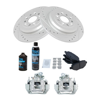 TRQ® - Performance Ceramic Rear Brake Kit with Calipers