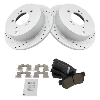 TRQ® - Performance Semi-Metallic Rear Brake Kit