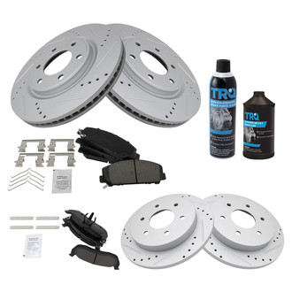 TRQ® - Performance Ceramic Front and Rear Brake Kit