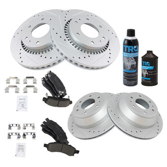 TRQ® - Performance Ceramic Front and Rear Brake Kit