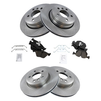 TRQ® - Front and Rear Disc Brake Kit with Ceramic Pads