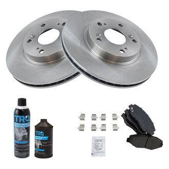 TRQ® - Front Disc Brake Kit with Semi-Metallic Pads