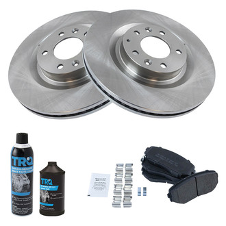 TRQ® - Front Disc Brake Kit with Semi-Metallic Pads