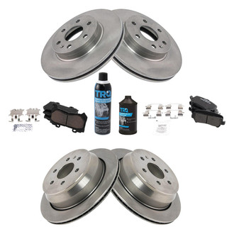 TRQ® - Front and Rear Disc Brake Kit with Ceramic Pads