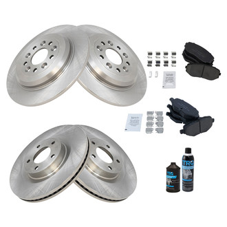 TRQ® - Front and Rear Disc Brake Kit with Ceramic Pads