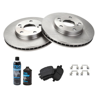 TRQ® - Front Disc Brake Kit with Semi-Metallic Pads