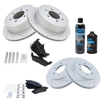 TRQ® - Performance Semi-Metallic Front and Rear Brake Kit