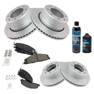 TRQ® - Performance Semi-Metallic Front and Rear Brake Kit