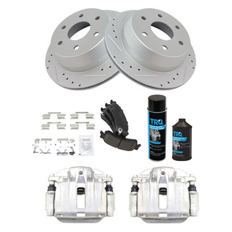 TRQ® - Performance Ceramic Rear Brake Kit with Calipers