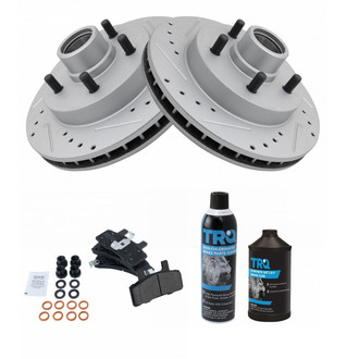 TRQ® - Performance Semi-Metallic Front Brake Kit