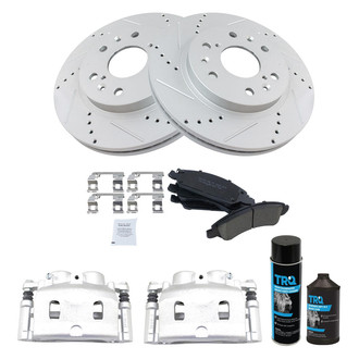 TRQ® - Performance Ceramic Front Brake Kit with Calipers