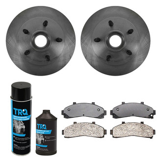 TRQ® - Front Disc Brake Kit with Semi-Metallic Pads