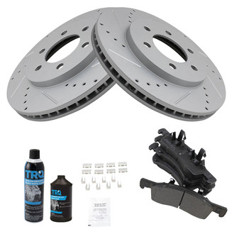 TRQ® - Performance Semi-Metallic Front Brake Kit