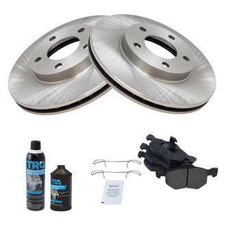 TRQ® - Front Disc Brake Kit with Semi-Metallic Pads